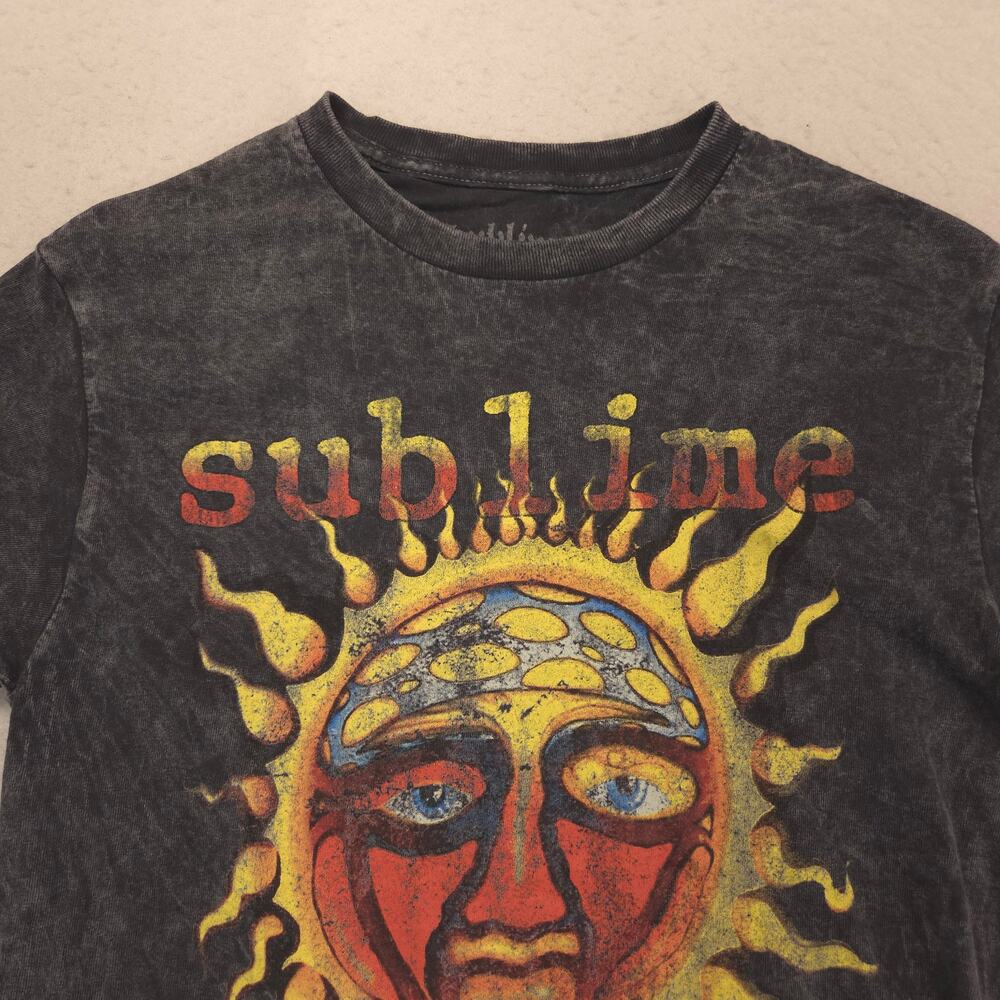 Sublime Band Short Sleeve Crew Neck Graphic Shirt Mens Size Small S Gray